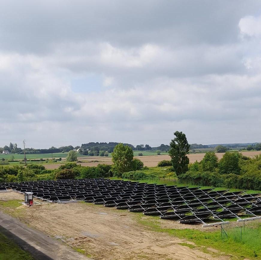 Panneaux solaires au sol